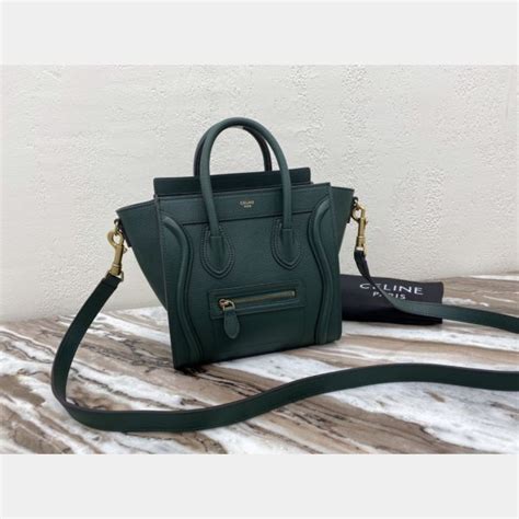 celine nano shopper green crossbody fake|is celine a real bag.